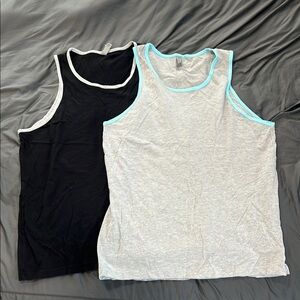 Next Level Apparel Black and Gray Tank Tops